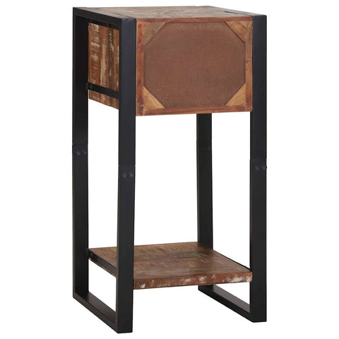 vidaXL End Table Multicolour 40 x 40 x 80 cm Solid Reclaimed Wood