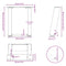 vidaXL Coffee Table Legs U-Shaped 2 pcs White 30x(30-31) cm Steel