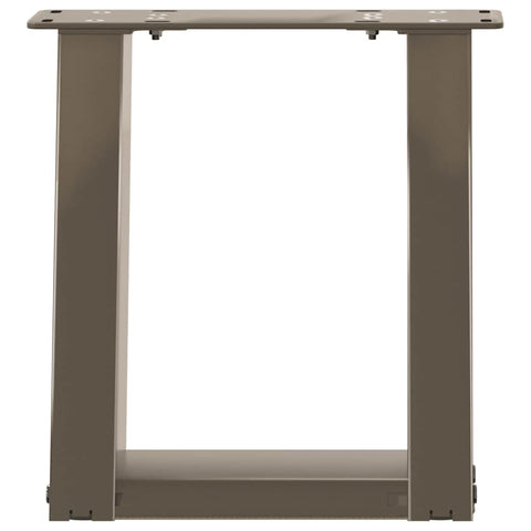 vidaXL Coffee Table Legs U-Shaped 2 pcs Natural Steel 30x(30-31) cm Steel