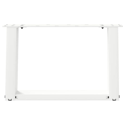 vidaXL Coffee Table Legs U-Shaped 2 pcs White 40x(30-31) cm Steel