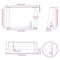 vidaXL Coffee Table Legs U-Shaped 2 pcs White 40x(30-31) cm Steel