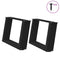vidaXL Coffee Table Legs U-Shaped 2 pcs Black 50x(30-31) cm Steel