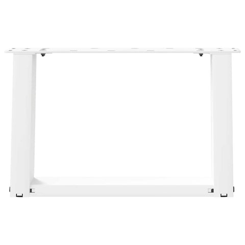 vidaXL Coffee Table Legs U-Shaped 2 pcs White 50x(30-31) cm Steel