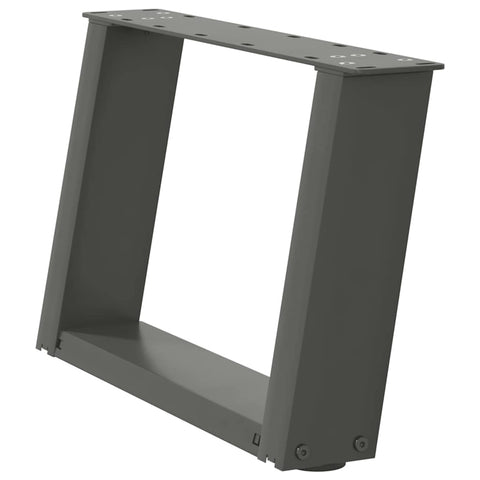 vidaXL Coffee Table Legs U-Shaped 2 pcs Anthracite 50x(30-31) cm Steel