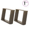 vidaXL Coffee Table Legs U-Shaped 2 pcs Natural Steel 50x(30-31) cm Steel