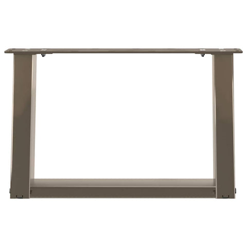 vidaXL Coffee Table Legs U-Shaped 2 pcs Natural Steel 50x(30-31) cm Steel