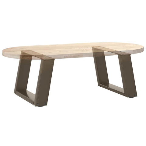 vidaXL Coffee Table Legs U-Shaped 2 pcs Natural Steel 50x(30-31) cm Steel