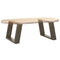 vidaXL Coffee Table Legs U-Shaped 2 pcs Natural Steel 50x(30-31) cm Steel