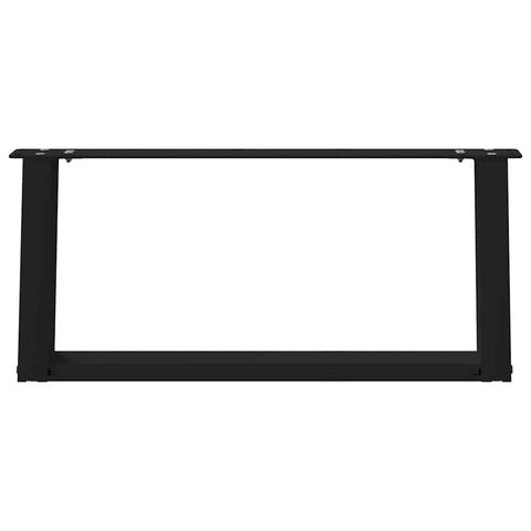 vidaXL Coffee Table Legs U-Shaped 2 pcs Black 60x(30-31) cm Steel