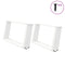 vidaXL Coffee Table Legs U-Shaped 2 pcs White 60x(30-31) cm Steel