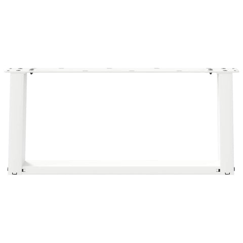 vidaXL Coffee Table Legs U-Shaped 2 pcs White 60x(30-31) cm Steel