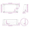 vidaXL Coffee Table Legs U-Shaped 2 pcs White 60x(30-31) cm Steel
