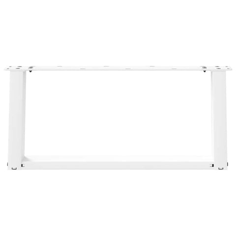 vidaXL Coffee Table Legs U-Shaped 2 pcs White 70x(30-31) cm Steel