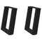 vidaXL Coffee Table Legs U-Shaped 2 pcs Black 28x(42-43) cm Steel