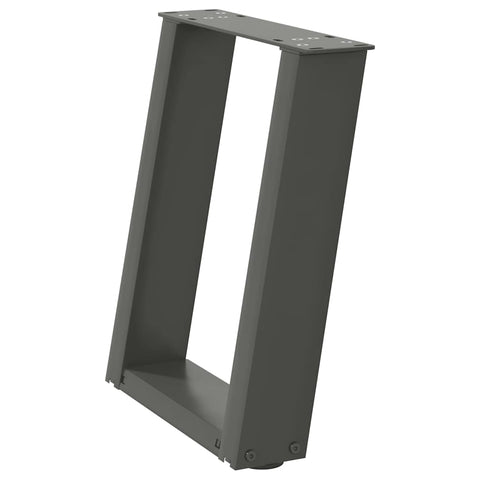 vidaXL Coffee Table Legs U-Shaped 2 pcs Anthracite 28x(42-43) cm Steel