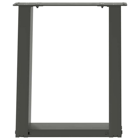 vidaXL Coffee Table Legs U-Shaped 2 pcs Anthracite 28x(42-43) cm Steel