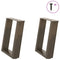 vidaXL Coffee Table Legs U-Shaped 2 pcs Natural Steel 28x(42-43) cm Steel