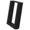 vidaXL Coffee Table Legs U-Shaped 2 pcs Black 38x(42-43) cm Steel