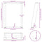 vidaXL Coffee Table Legs U-Shaped 2 pcs White 38x(42-43) cm Steel