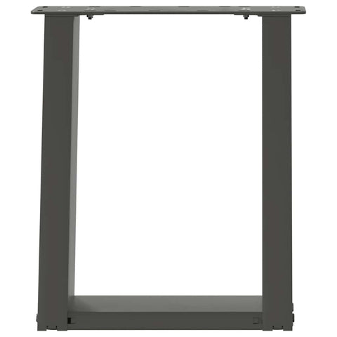 vidaXL Coffee Table Legs U-Shaped 2 pcs Anthracite 38x(42-43) cm Steel