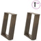 vidaXL Coffee Table Legs U-Shaped 2 pcs Natural Steel 38x(42-43) cm Steel