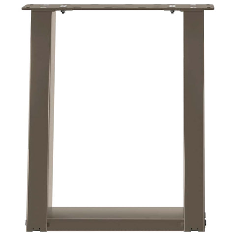 vidaXL Coffee Table Legs U-Shaped 2 pcs Natural Steel 38x(42-43) cm Steel