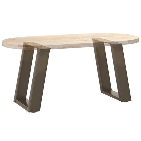 vidaXL Coffee Table Legs U-Shaped 2 pcs Natural Steel 38x(42-43) cm Steel
