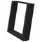 vidaXL Coffee Table Legs U-Shaped 2 pcs Black 50x(42-43) cm Steel