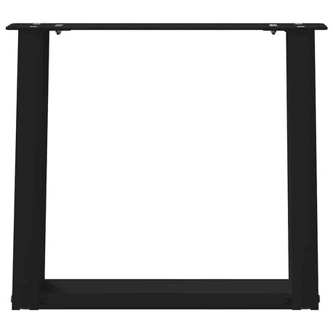 vidaXL Coffee Table Legs U-Shaped 2 pcs Black 50x(42-43) cm Steel
