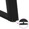 vidaXL Coffee Table Legs U-Shaped 2 pcs Black 50x(42-43) cm Steel