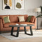 vidaXL Coffee Table Legs U-Shaped 2 pcs Black 60x(42-43) cm Steel