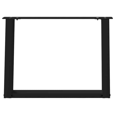 vidaXL Coffee Table Legs U-Shaped 2 pcs Black 60x(42-43) cm Steel
