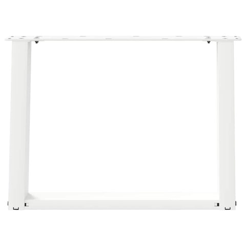 vidaXL Coffee Table Legs U-Shaped 2 pcs White 60x(42-43) cm Steel