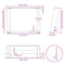 vidaXL Coffee Table Legs U-Shaped 2 pcs White 60x(42-43) cm Steel