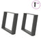 vidaXL Coffee Table Legs U-Shaped 2 pcs Anthracite 60x(42-43) cm Steel