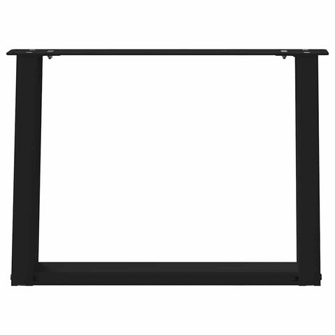 vidaXL Coffee Table Legs U-Shaped 2 pcs Black 70x(42-43) cm Steel