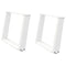 vidaXL Coffee Table Legs U-Shaped 2 pcs White 70x(42-43) cm Steel