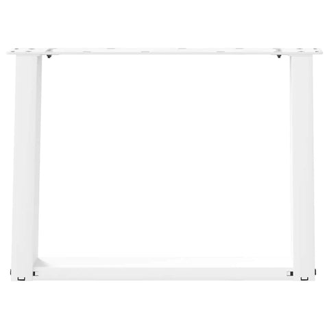 vidaXL Coffee Table Legs U-Shaped 2 pcs White 70x(42-43) cm Steel