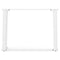 vidaXL Coffee Table Legs U-Shaped 2 pcs White 70x(42-43) cm Steel