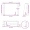 vidaXL Coffee Table Legs U-Shaped 2 pcs White 70x(42-43) cm Steel