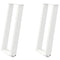 vidaXL Console Table Legs U-Shaped 2 pcs White 28x(72-73) cm Steel