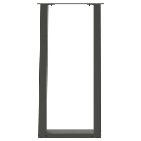 vidaXL Console Table Legs U-Shaped 2 pcs Anthracite 28x(72-73) cm Steel