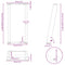 vidaXL Console Table Legs U-Shaped 2 pcs Black 38x(72-73) cm Steel