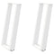 vidaXL Console Table Legs U-Shaped 2 pcs White 38x(72-73) cm Steel