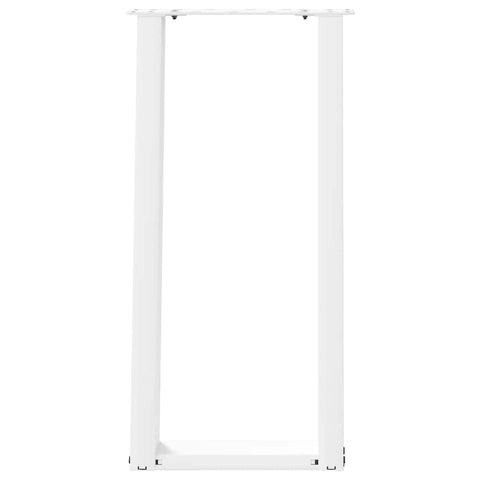 vidaXL Console Table Legs U-Shaped 2 pcs White 38x(72-73) cm Steel