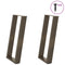 vidaXL Console Table Legs U-Shaped 2 pcs Natural Steel 38x(72-73) cm Steel