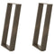 vidaXL Console Table Legs U-Shaped 2 pcs Natural Steel 38x(72-73) cm Steel