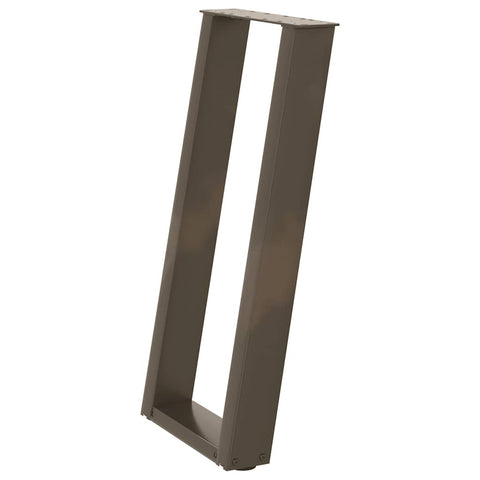 vidaXL Console Table Legs U-Shaped 2 pcs Natural Steel 38x(72-73) cm Steel