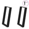 vidXL Dining Table Legs U-Shaped 2 pcs Black 50x(72-73) cm Steel