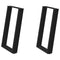 vidXL Dining Table Legs U-Shaped 2 pcs Black 50x(72-73) cm Steel